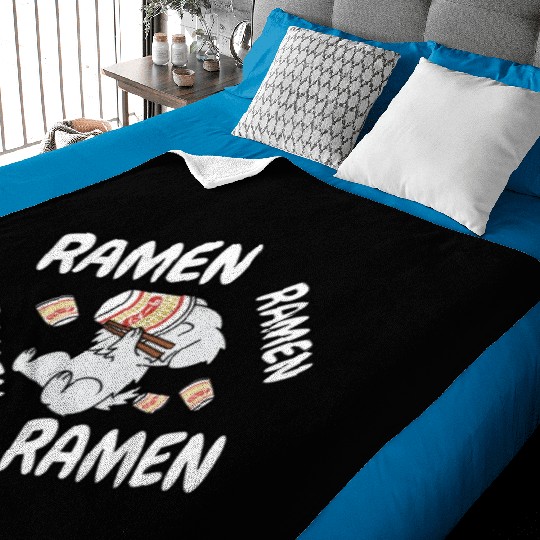 Great Pyrenees Instant Ramen Noodles Baby Blankets