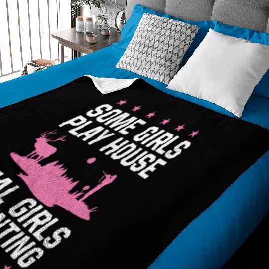 Buck Deer Hunting Hunter Girl Some Baby Blankets