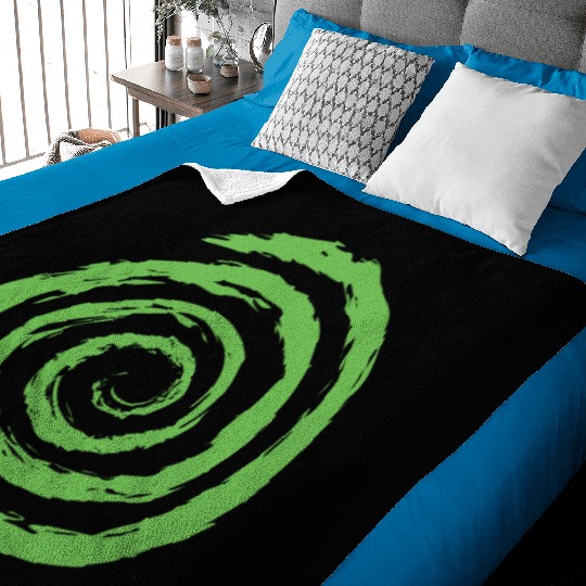 Geometric Shapes. Circle Spiral Shape Baby Blankets