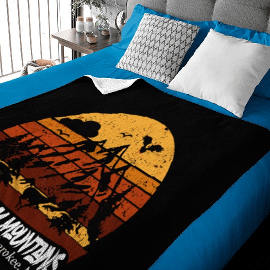 Great Smoky Mountains Cherokee Nc Vintage Souvenir Baby Blankets