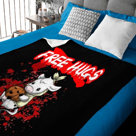 Free Hugs Halloween Sarcasm Scary Creepy Costume Baby Blankets