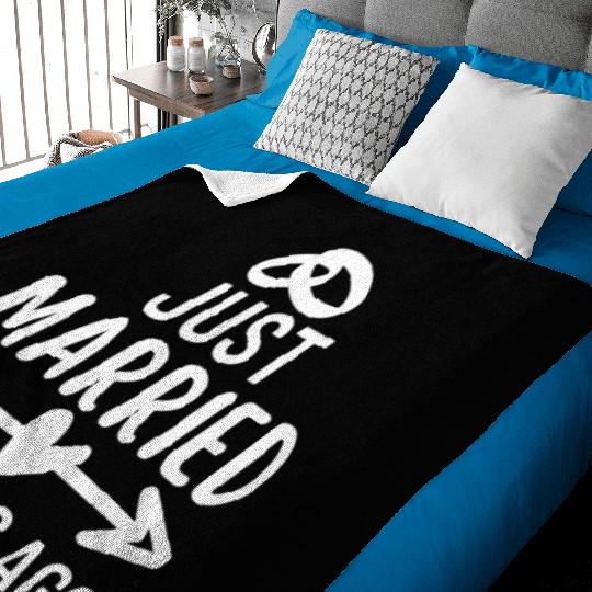 Just Married 15 Years Ago Wedding Anniversary Baby Blankets