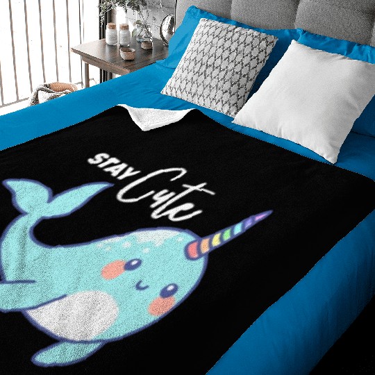 Stay Cute, Narwhal Baby Blankets
