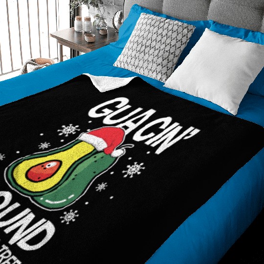 Christmas Guacin Around The Tree Avocado Xmas Baby Blankets