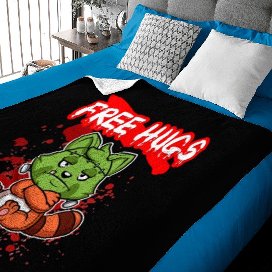 Free Hugs Halloween Sarcasm Scary Creepy Costume Baby Blankets