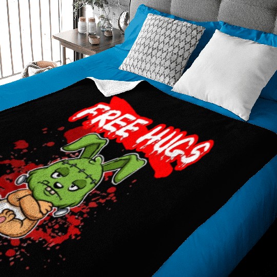 Free Hugs Halloween Sarcasm Scary Creepy Costume Baby Blankets