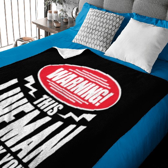 Warning This Lineman May Shock You Baby Blankets