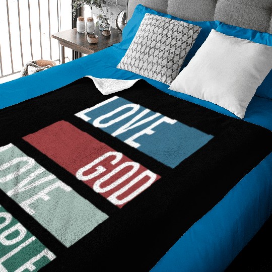 Love God Love People Baby Blankets
