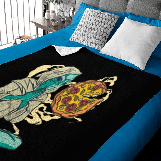 Pizza Alien Baby Blankets