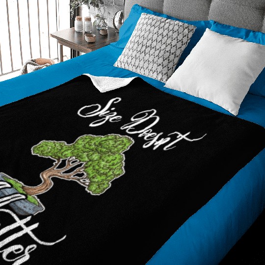 Bonsai Lover Size Doesn't Matter Bonsai Art Gift Baby Blankets
