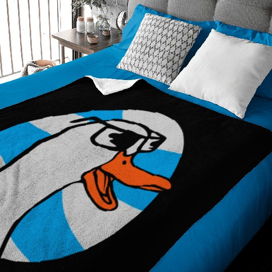 Logo Circle Sunglasses Goose Baby Blankets