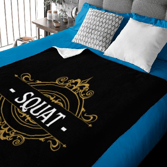 Powerlifting Squat Gym Fitness Baby Blankets