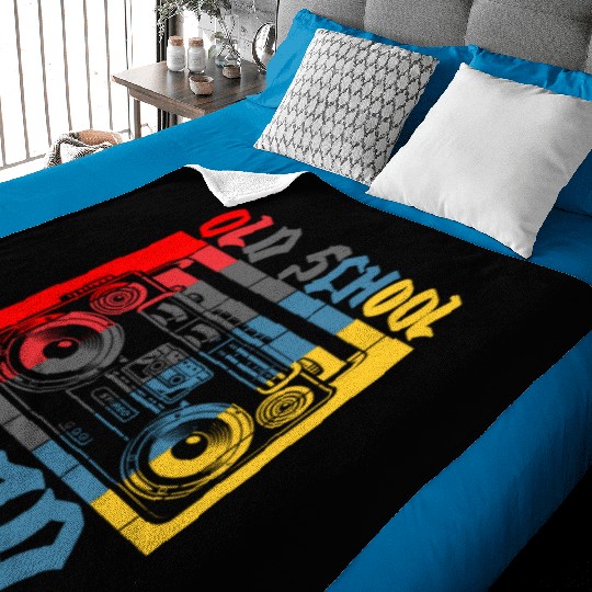 Old School Dad Hip Hop Lover Baby Blankets