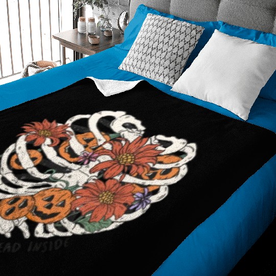 Fun Halloween Designs Dead Inside Baby Blankets