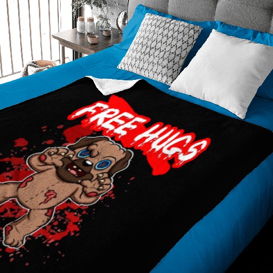 Free Hugs Halloween Sarcasm Scary Creepy Costume Baby Blankets