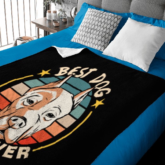 Best Dog Dad Ever Daddy Father Father's Day Baby Blankets