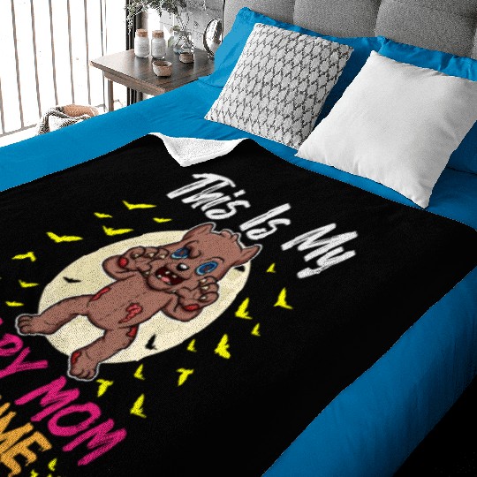 This Is My Scary Mom Costume Funny Halloween Baby Blankets