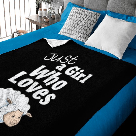 Just A Girl Who Loves Sheep Farm Animal Lover Baby Blankets