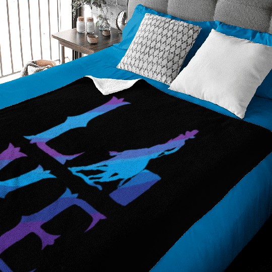 Rodeo Barrel Racing Love Distressed Blue Baby Blankets