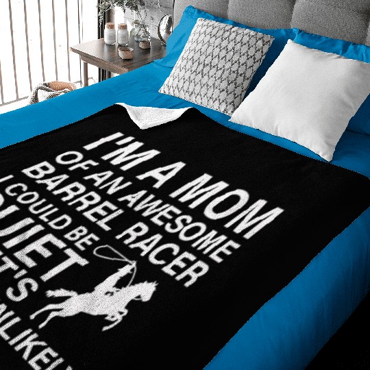 Barrel Racing Mom Barrel Racing Baby Blankets Rodeo Horse