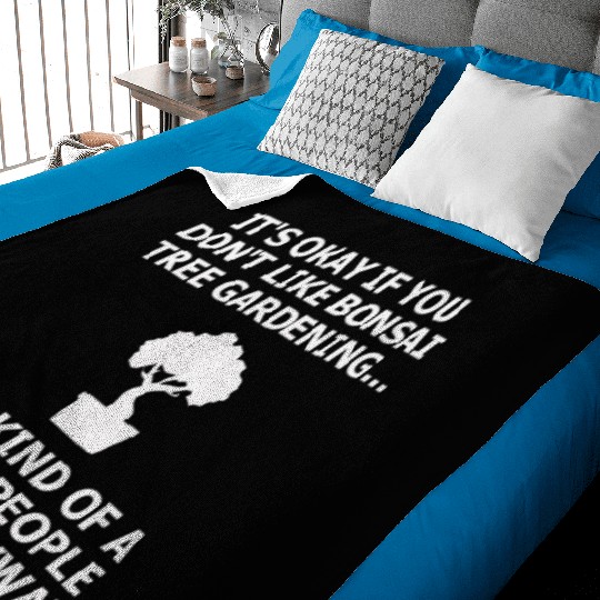 Bonsai Tree Baby Blankets Funny Smart People Gardener