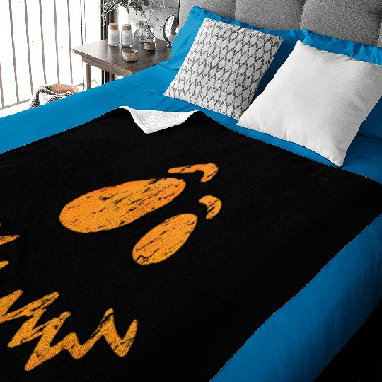Jack O Lantern Scary Carved Pumpkin Face Baby Blankets