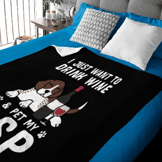 Drink Wine And Pet My German Shorthaired Pointer Baby Blankets