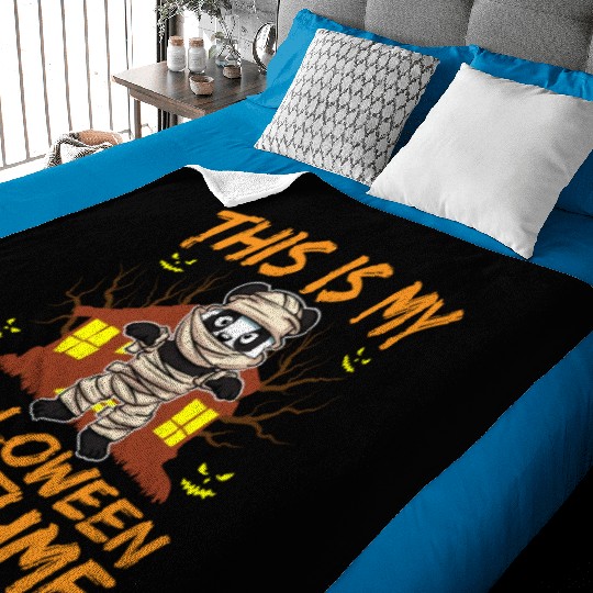 Scary Creepy Animal This Is My Halloween Costume Baby Blankets