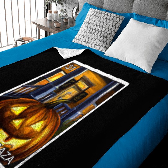 La Calabaza Pumpkin Card Mexican Lottery Card Baby Blankets