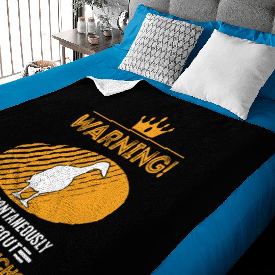 May Spontaneously Talk About Running Ducks Baby Blankets