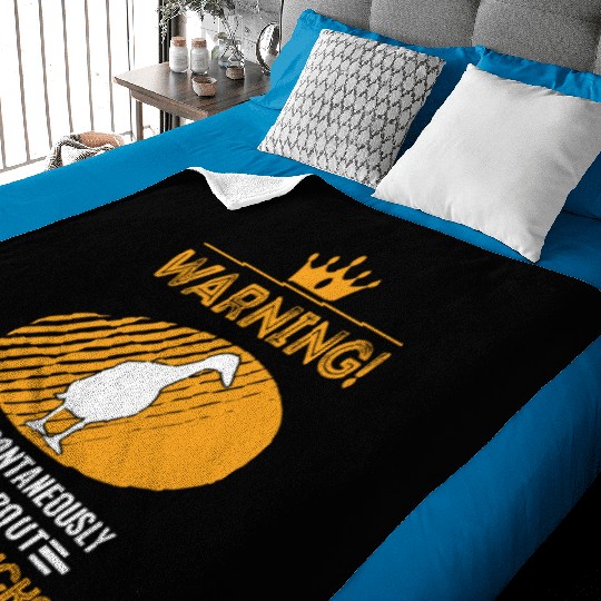 May Spontaneously Talk About Running Ducks Baby Blankets