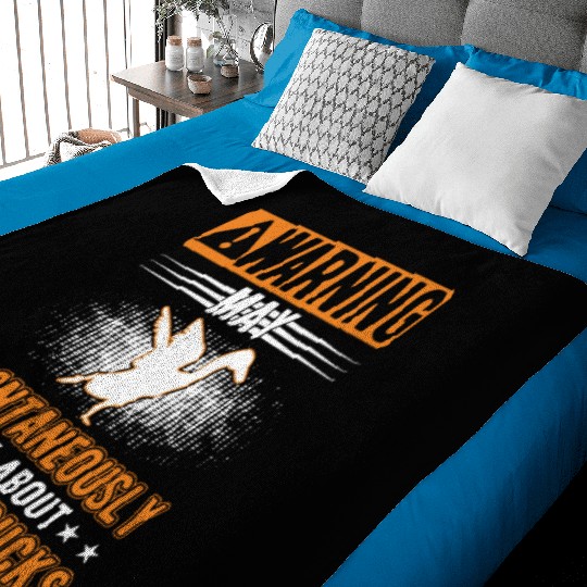 May Spontaneously Talk About Running Ducks Baby Blankets