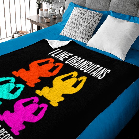 I Like Orangutans Ape Monkey Lover Orangutan Baby Blankets
