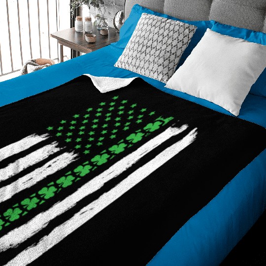 Irish American Flag St Patrick'S Day Baby Blankets