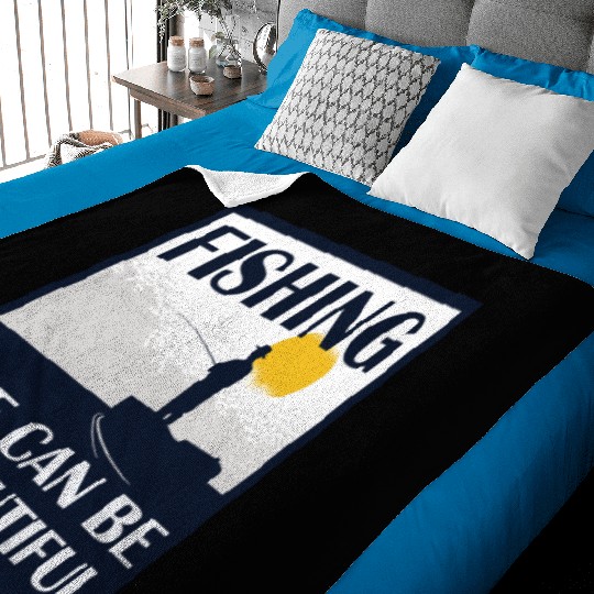 Fishing life can be so beautiful fisherman fisher Baby Blankets