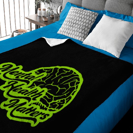 mental health matters quote Baby Blankets