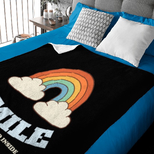 Smile If You are Dead Inside Pessimismus Baby Blankets