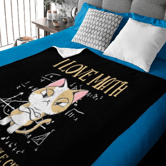 I Love Math It Makes People Cry Cat Funny Math Baby Blankets