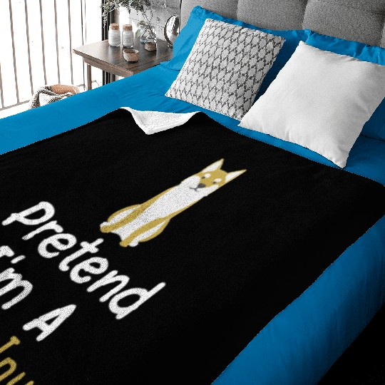 Pretend I m A Shiba Inu Funny Dog Lover Baby Blankets