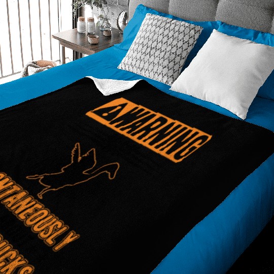 May Spontaneously Talk About Running Ducks Baby Blankets