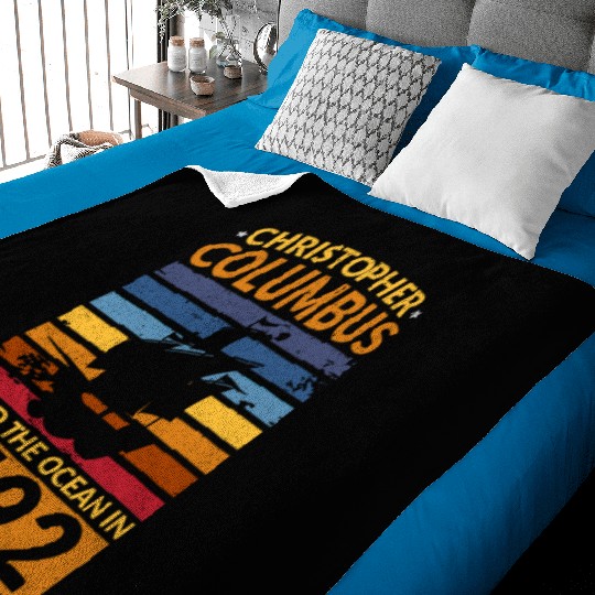 Columbus Day Navigator Ship Christopher Columbus Baby Blankets