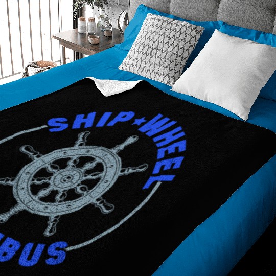 Ship Wheel Columbus Day Christopher Columbus Baby Blankets