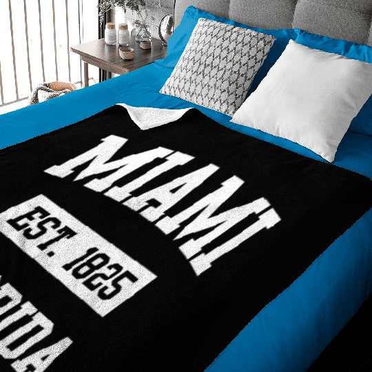 Miami Florida Established 1825 Baby Blankets