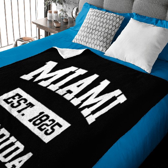 Miami Florida Established 1825 Baby Blankets