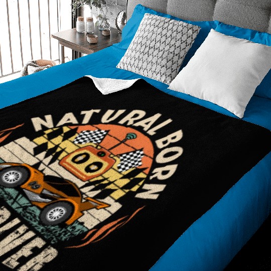 Natural Born RC car Driver Racer Remote Controlled Baby Blankets