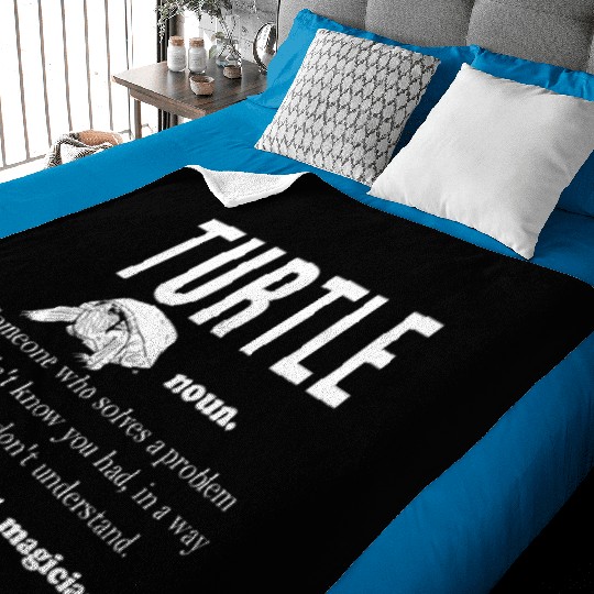 Turtle Relaxed Chilling Sea Ocean Beach Baby Blankets