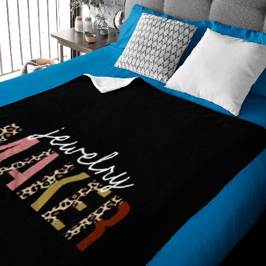 Jewelry Maker Leopard Print Funny Gift Baby Blankets