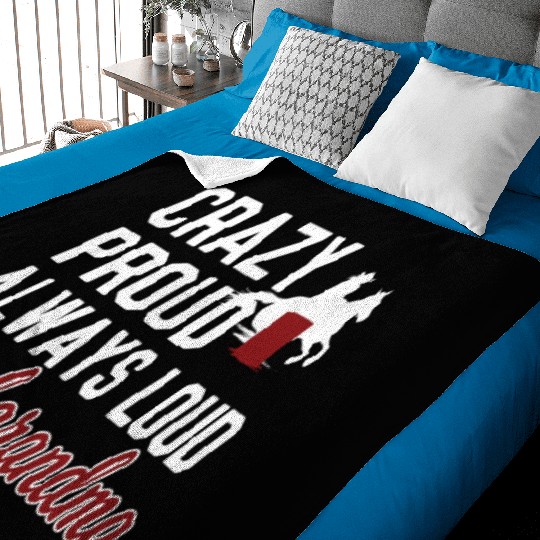 Barrel Racing Grandma Barrel Racing Grandmother Baby Blankets