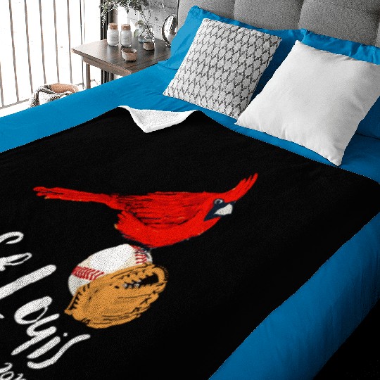 Saint Louis Red Cardinal 2019 Bird Player Baby Blankets