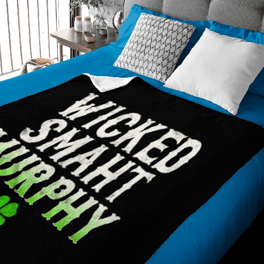 Wicked Smaht Murphy Clan Boston Irish Slang Baby Blankets